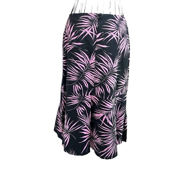 VTG Pepita La Bambola A-Line Hip Hugger Stretch Palm Print Skirt Jr Large NWT - Picture 3 of 12